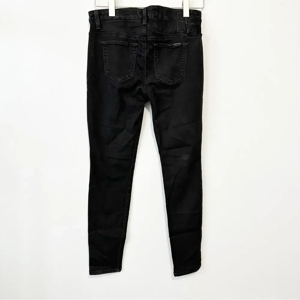 Joes Jeans the icon skinny mid rise black denim size 31 stretch
